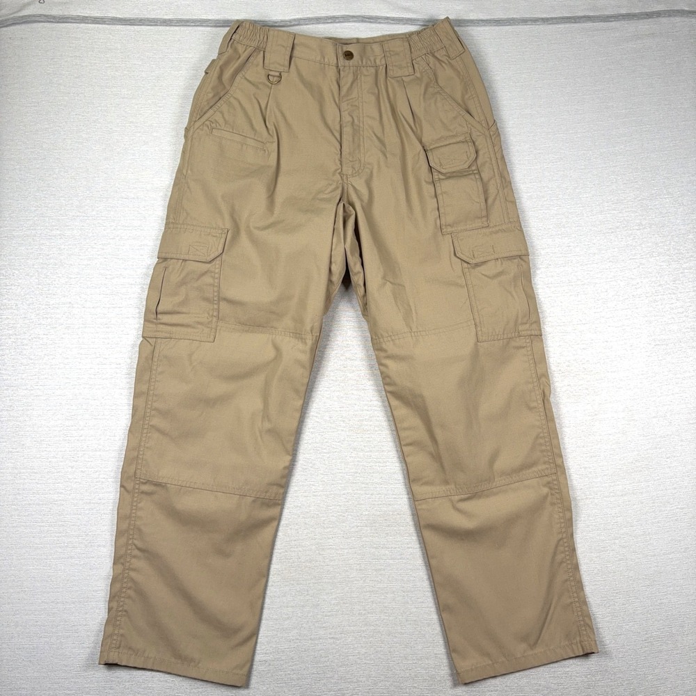 5.11 Tactical Taclite Pro Pants Mens 32x30 Khaki Polyester Cotton Spots on Front